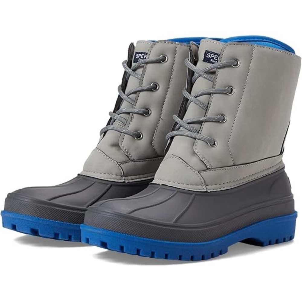 Waterproof Sperry Two-Tone Gray and Blue Boots Sz 6M Used once.